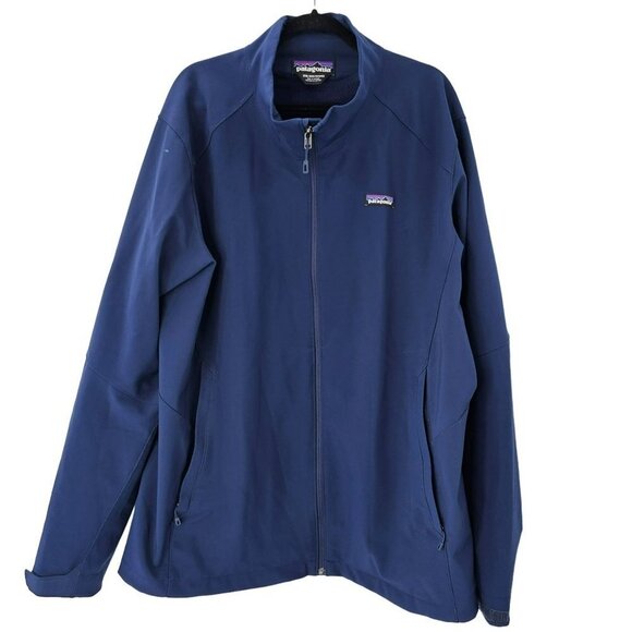 Patagonia Jacket Blue Zippered Adze Snow Coat Stretch